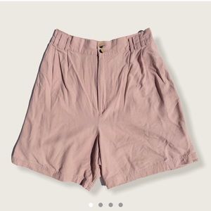 Vintage Raw Silk High Waist Shorts